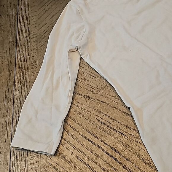 White quarter sleeve top size L Anne Klein sport - Picture 3 of 9